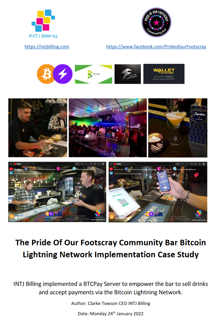 INTJ Billing Bitcoin Lightning Network Pride Bar Case Study