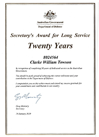 Long Service Award Government 20 years