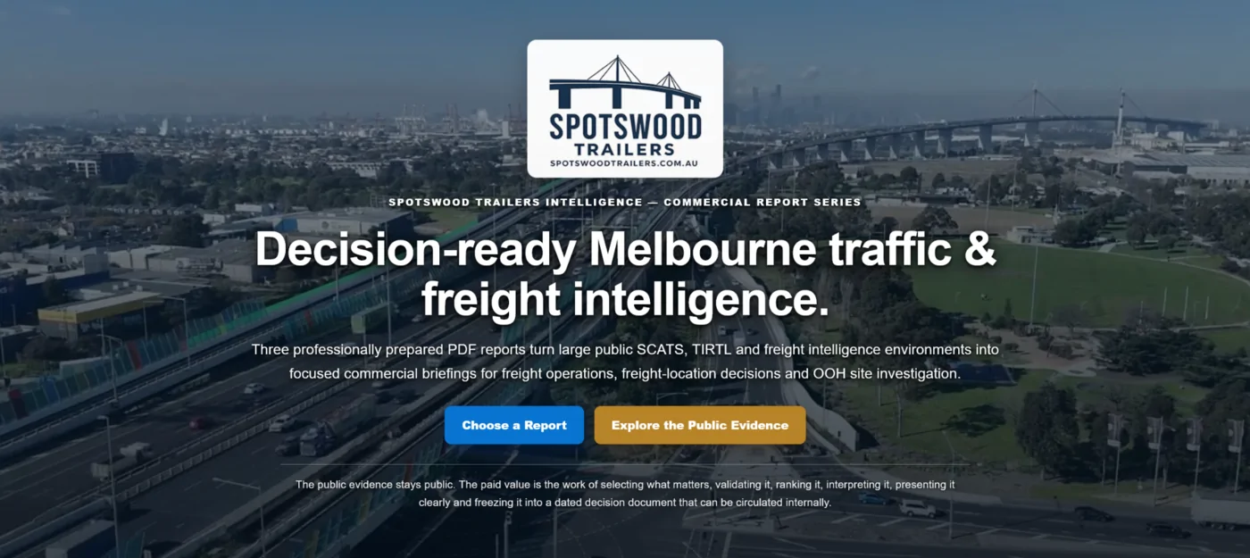 Melbourne traffic and freight intelligence